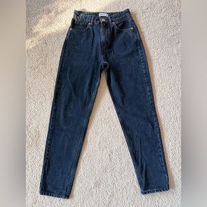 Zara High Rise Mom Jeans Dark Wash Size US 2/EUR 34
